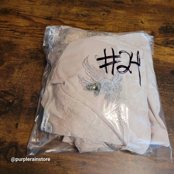 Vtg Spencer Alexis Ethereal Top Skirt Set Sz 12 Floral Chiffon Lace Coquette - Picture 14 of 14